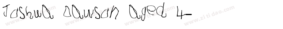 Joshua Dawson aged 4字体转换